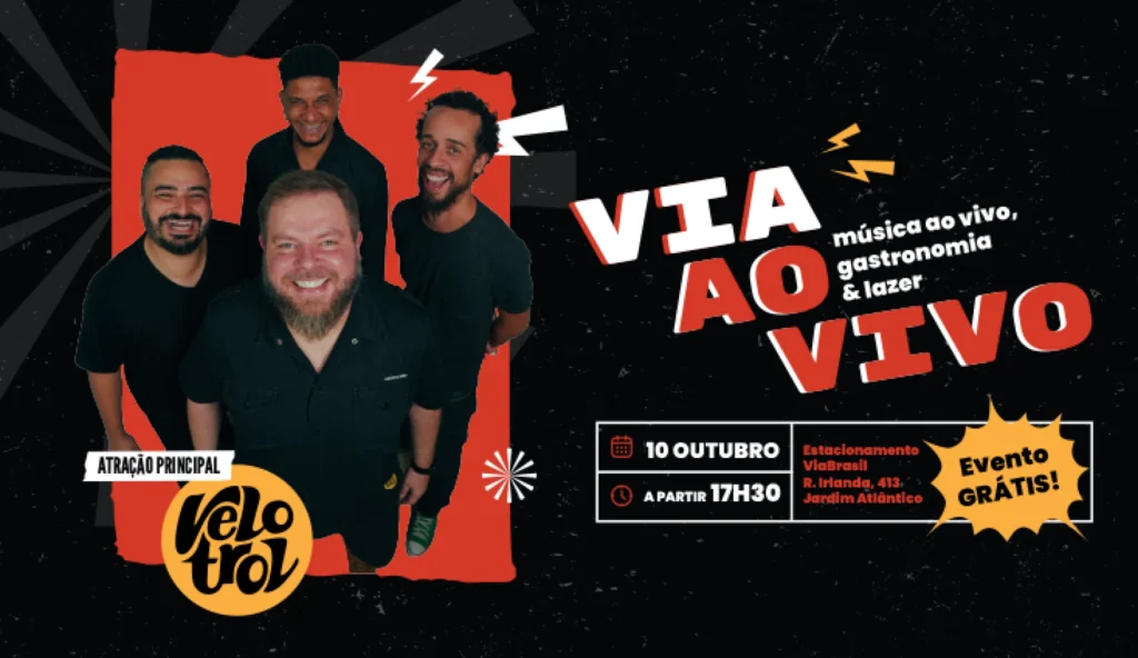 Via Ao Vivo de Outubro: 4ª Edição Traz Rock Nacional, Gastronomia e Diversão para Toda a Família