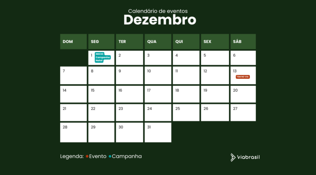 Dezembro no ViaBrasil: se liga na programação do nosso último mês do ano